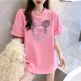 Áo phông nữ đính đá - hàng quảng châu - túi zip