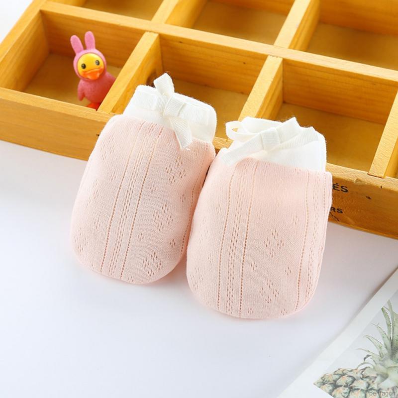 Găng tay cotton mềm mại chống trầy xước dành cho bé sơ sinh