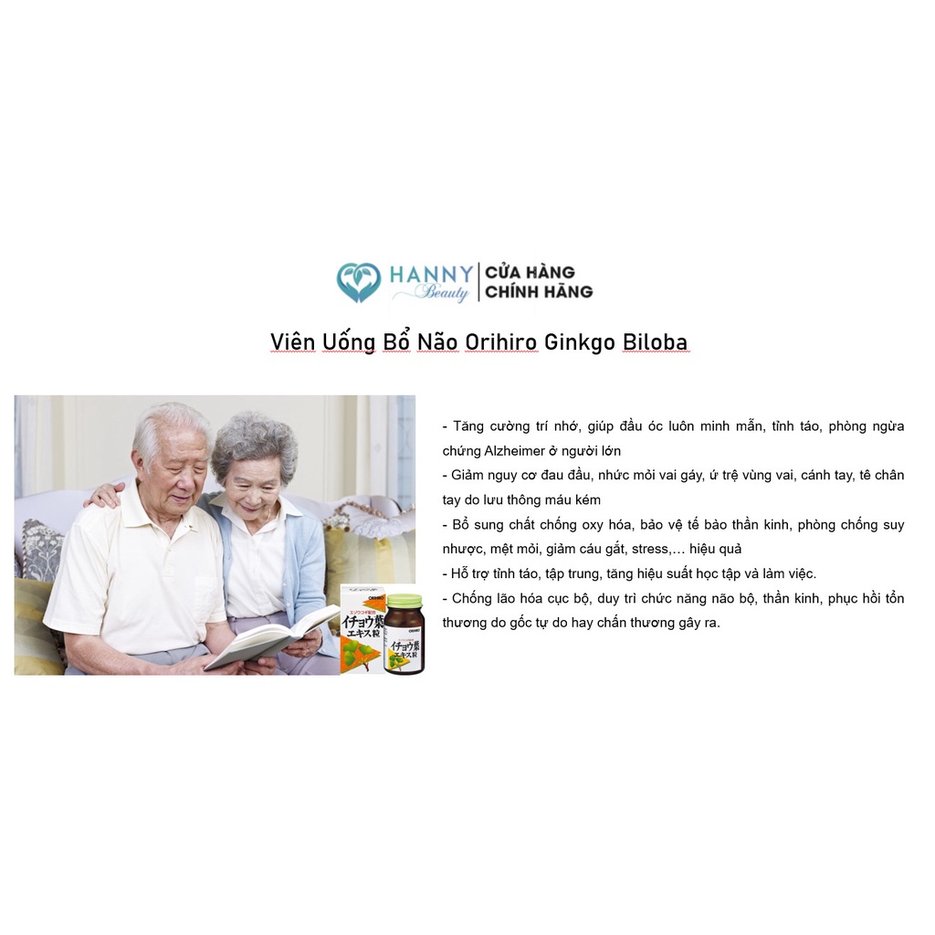 Viên Uống Bổ Não Orihiro Ginkgo Biloba 240 Viên
