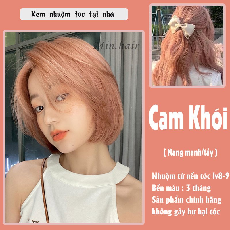 Thuốc nhuộm tóc tại nhà màu CAM KHÓI tặng kèm oxi và gang tay- Phải tẩy