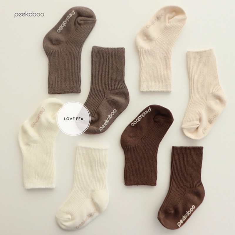 Set 4 đôi tất bắp Peekaboo