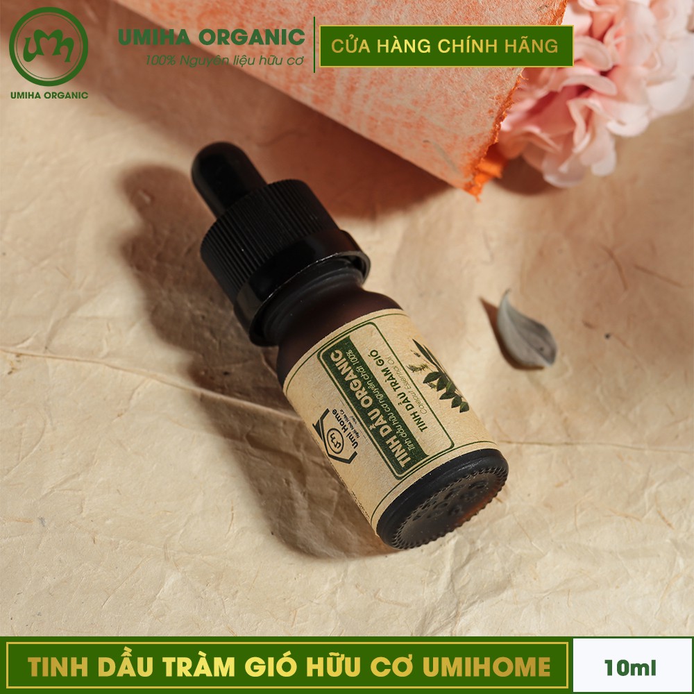 Tinh dầu tràm hữu cơ Umiha (10ml/50ml) nguyên chất dùng xông tắm xoa côn trùng cắn đốt cho mọi lứa tuổi