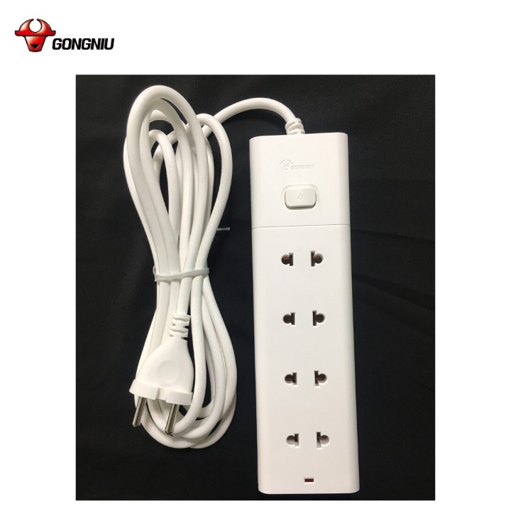 Ổ cắm điện Gongniu 4 ổ 1 công tắc - 2500W 10A - V1040 - 5m