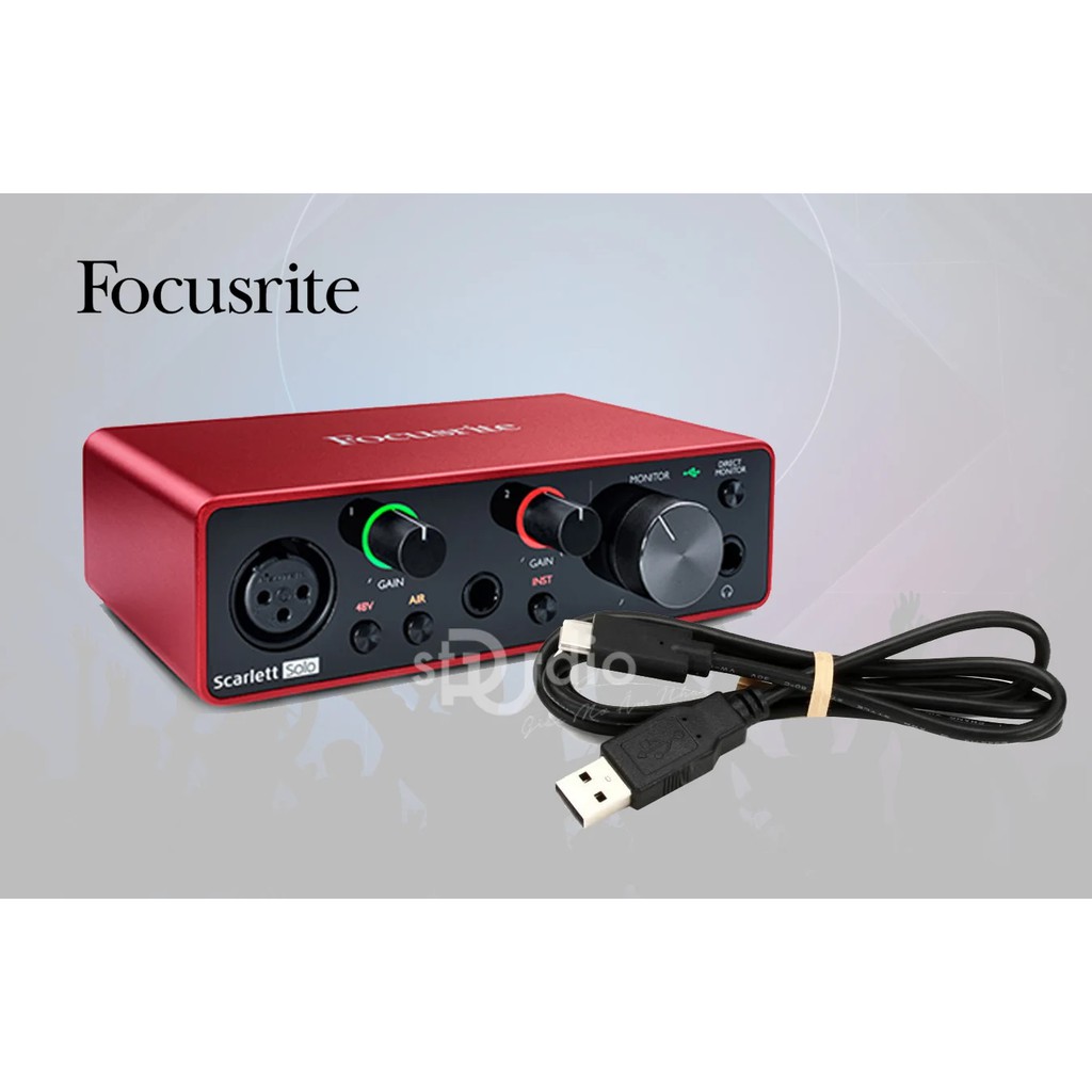 【Chính hãng】COMBO thu âm Focusrite Scarlett Solo (Gen 3) Micro thu âm MXL 990 HE- BẢO HÀNH 1 đổi 1 trong 12 tháng