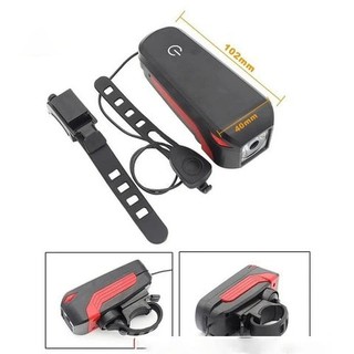 Đèn xe đạp 2 trong 1 pin sạc