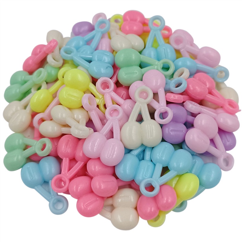 Bộ 10/20 Hạt Nhựa Acrylic Nhiều Màu Làm Trang Sức Thủ Công