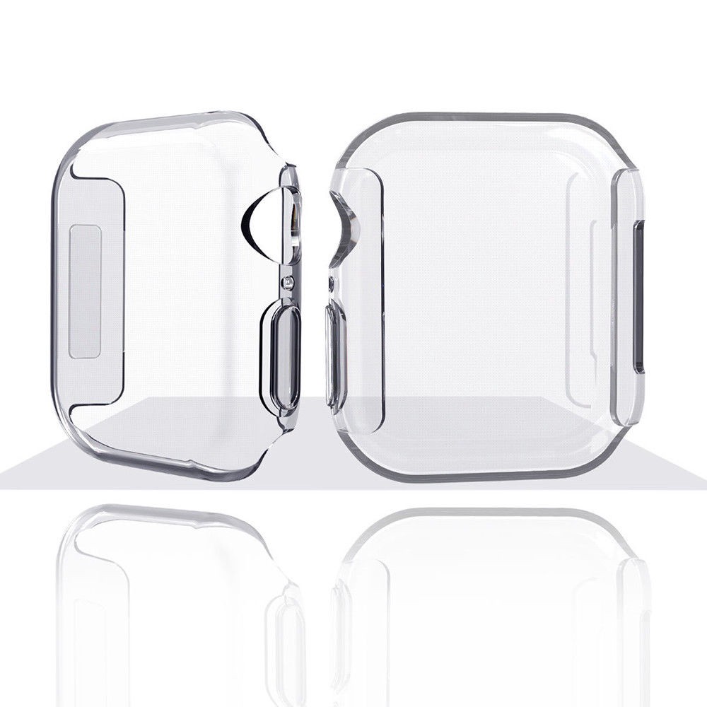 Ốp Đồng Hồ Apple Watch Bảo Vệ Màn Hình Bằng Silicon Trong Suốt 38/40/42/44mm Dành Cho iWatch Series SE 6/5/4/3/2/1