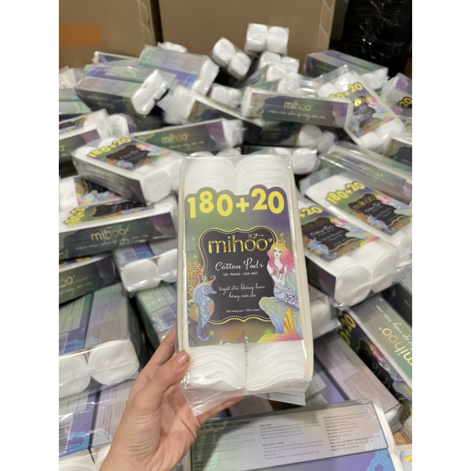 BÔNG TẨY TRANG MIHOO COTTON PADS HÀN QUỐC -BÔNG TẨY TRANG MỀM MỊN NHƯ MÂY KHÔNG SƠ BÔNG-Chính hãng