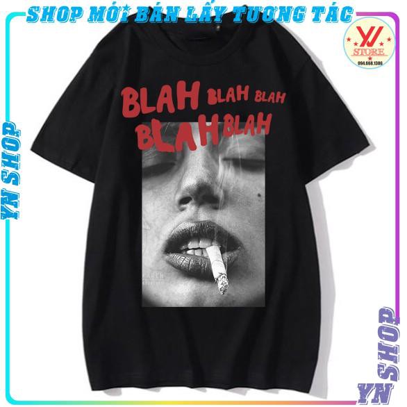 Áo thun nữ tay lỡ unisex form rộng BLAH cô gái, áo phông ulzzang hot trend