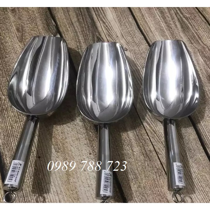 Muôi xúc đá inox số 4 loại Dày Đẹp