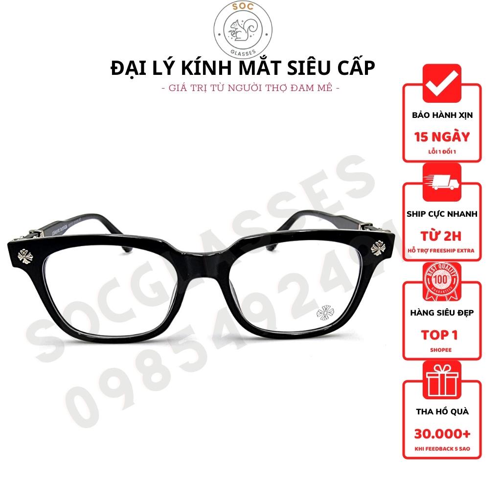 Gọng kính đẹp C.H Cox Ucker phiên bản RẺ bản lề sắt unisex nam nữ có thể thay tròng cận theo yêu cầu - SOC GLASSES
