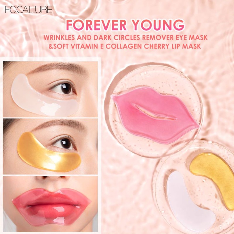 FOCALLURE FOREVER YOUNG (Hàng Mới Về) Mặt Nạ Mắt Chiết Xuất Hoa Anh Đào Bổ Sung Collagen Chống Nếp Nhăn Và Quầng Thâm Thương Hiệu Waroom