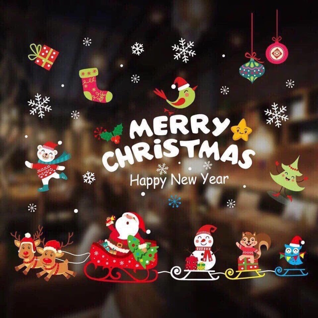 Decal dán tường Noel