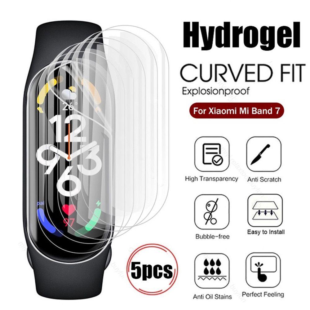 SHOUKEY Set 5 Phim Dán Bảo Vệ Màn Hình Bằng TPU Dẻo Trong Suốt Chống Trầy Cho Xiaomi Mi Band 7