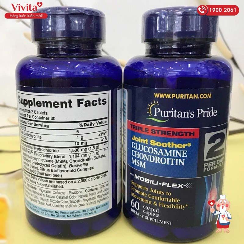 Viên uống xương khớp Glucosamine Puritan’s Pride