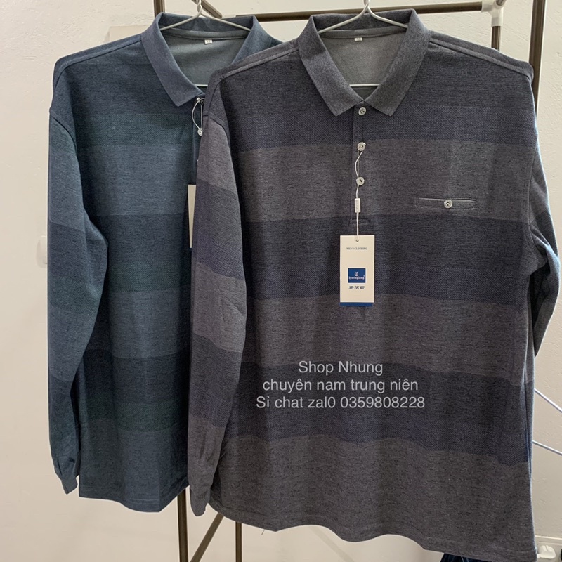 Áo thun dài tay nam trung niên trung tuổi chất đep cưc mát ( size từ 48kg đến 80kg)