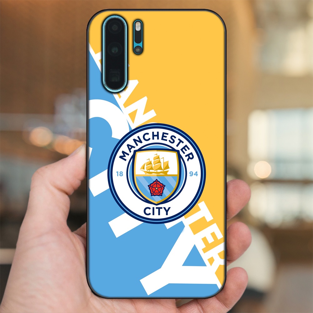 Ốp lưng Huawei P30 Pro viền đen in hình Manchester City MC