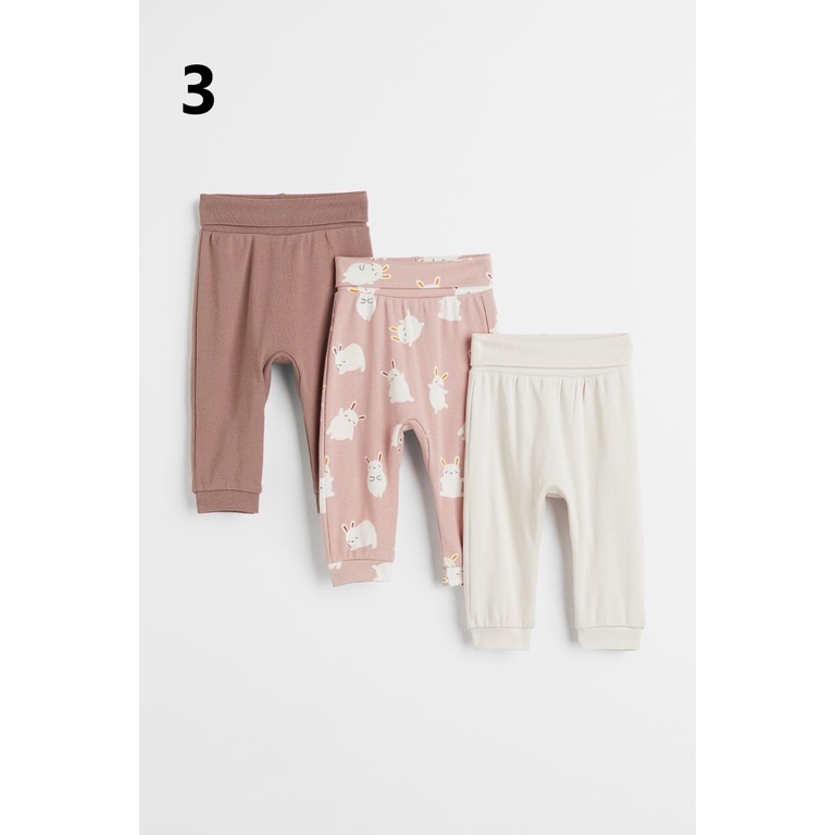 Set 3 quần thun dài bé sơ sinh, Hờ mờ US săn SALE, có nhiều mẫu, chất liệu 100% cotton