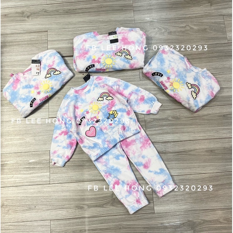 Bộ nỉ loang primark bé gái