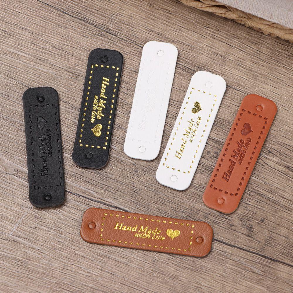FAY Set 20 Miếng Nhãn Dán Làm Đồ Thủ Công Bằng Da Handmade
