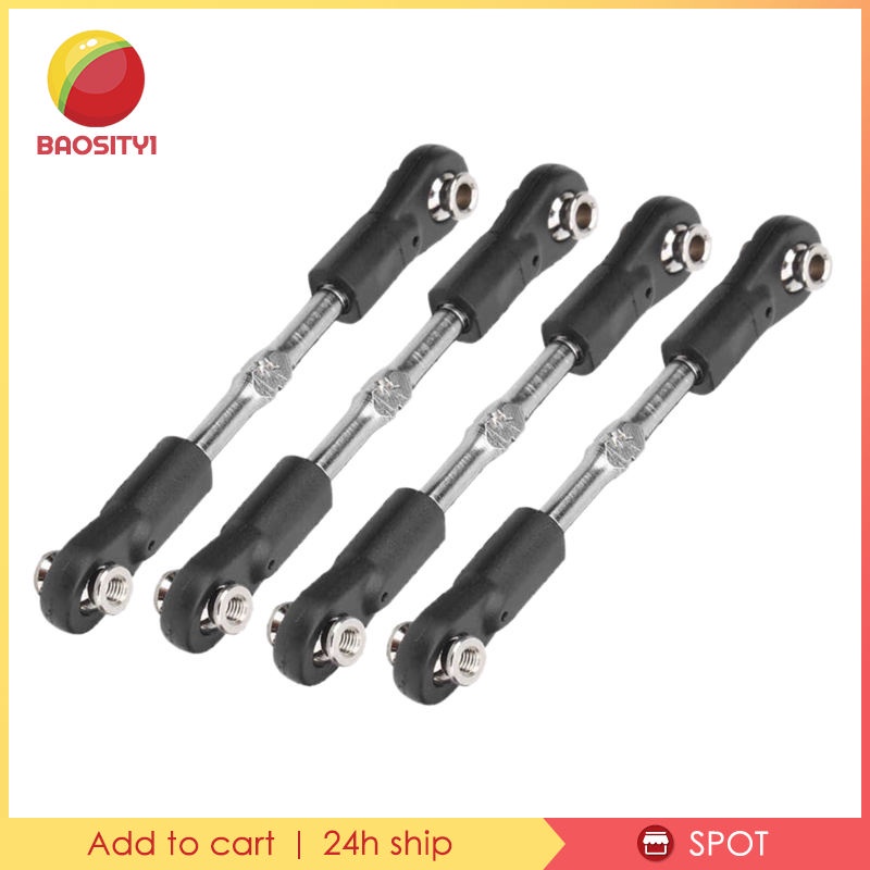 Set 1 / 4 Thanh Servo Bằng Kim Loại Nâng Cấp Có Thể Điều Chỉnh Kèm Ốc Vít Thay Thế Cho Xe Hơi Điều Khiển Từ Xa ZD Racing Hobao HPI