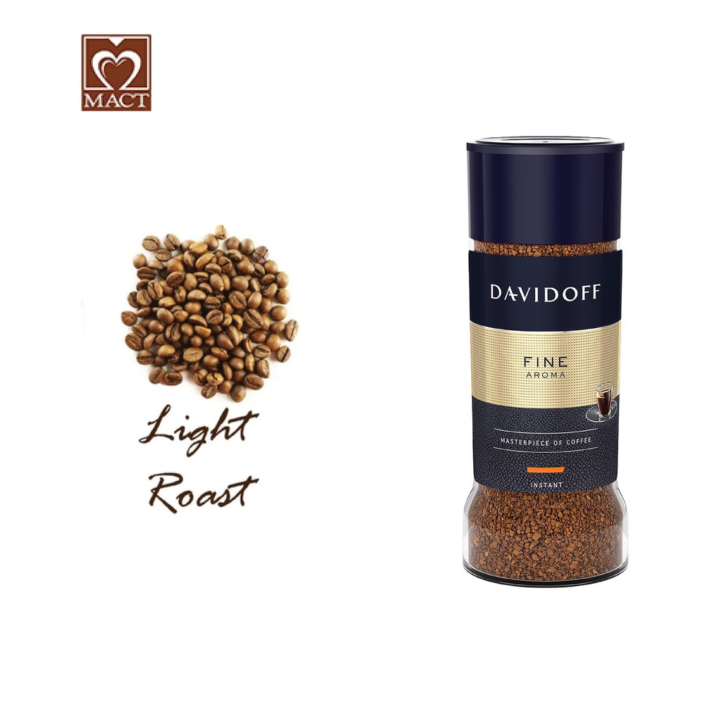 Cà phê hòa tan DAVIDOFF CAFÉ FINE AROMA - 100% hạt Arabica - Thơm nồng, chua thanh - lọ 100g | BigBuy360 - bigbuy360.vn