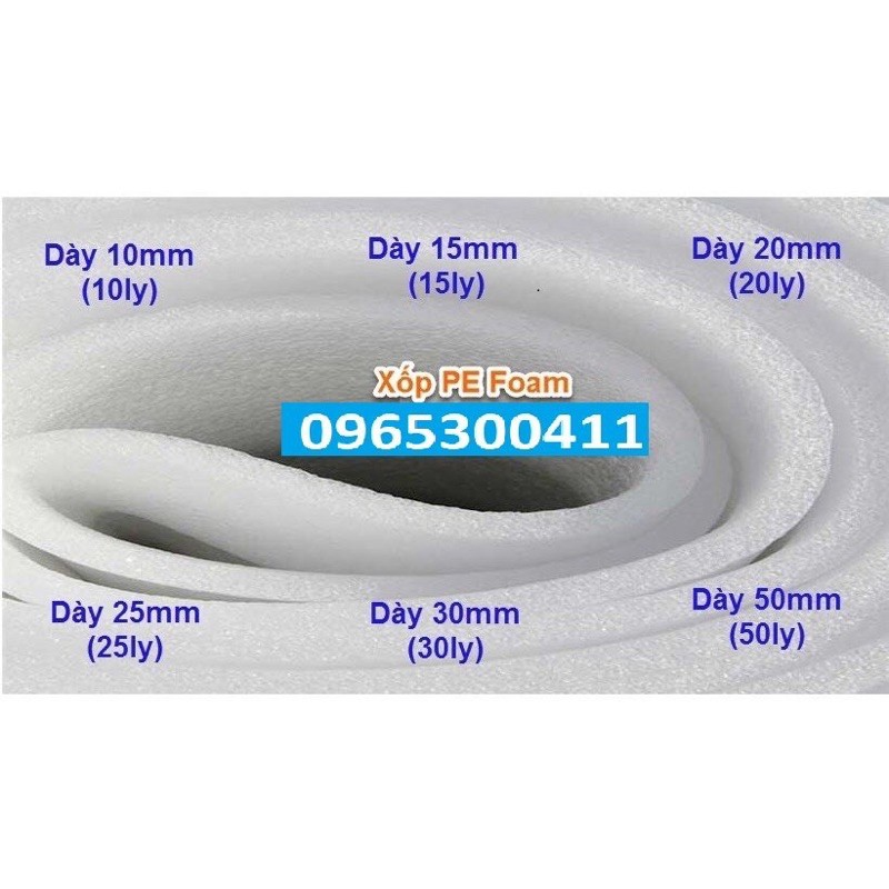 Cuộn xốp foam dày 3ly dài 100m