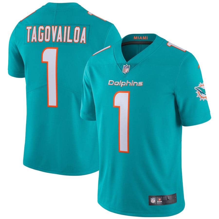 Áo Thun Bóng Đá Miami Dolphins NFL Số 1 Phong Cách Thể Thao Năng Động