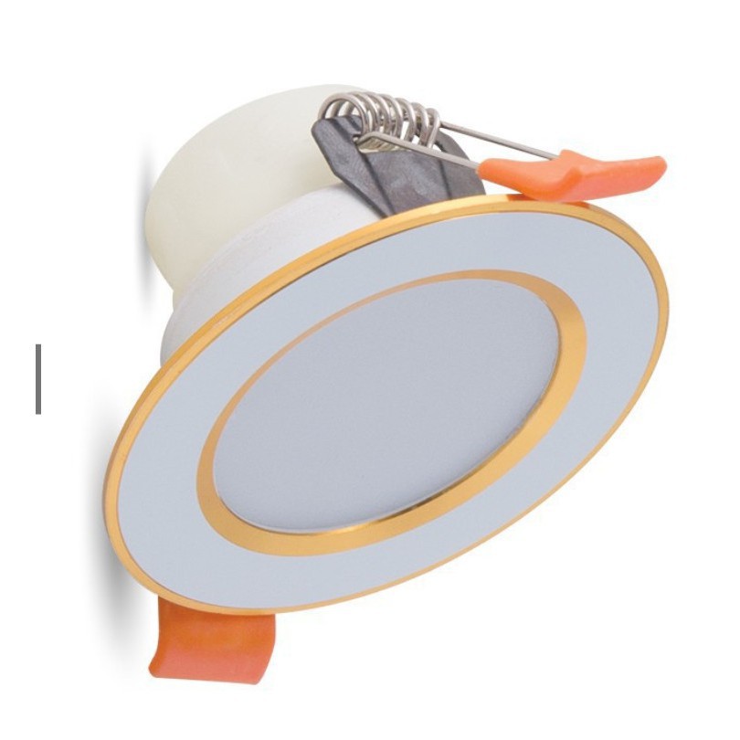 [Siêu Rẻ] - Đèn LED Âm Trần Downlight Rạng Đông Đổi 3 Màu D AT10L DM 60/3W, Vỏ Nhôm Đúc - (Viền Vàng/ Viền Bạc)