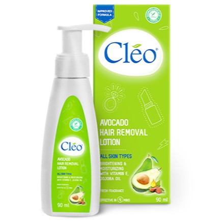 Lotion Tẩy Lông Cleo Avocado Hair Removal Lotion All Skin Types 90ml