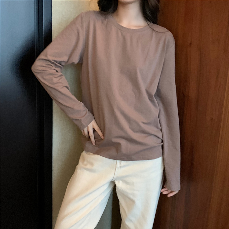 Áo thun kích cỡ lớn tay dài trơn màu 30051