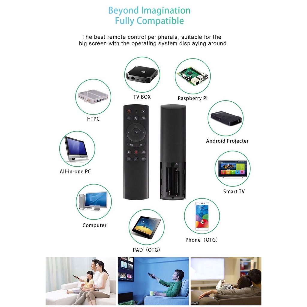 Chuột bay G20S - Hỗ trợ tìm kiếm giọng nói Remote Mouse Air G20S, kèm chức năng học lệnh