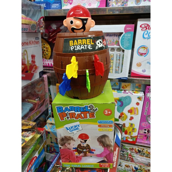 HZ-025 Hộp đồ chơi Hải Tặc may mắn BARREL PIRATE ( cỡ to đại)