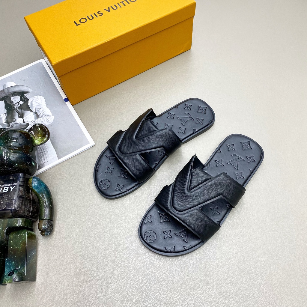 Dép lê quai ngang LV họa tiết LA fullbox size 38-42