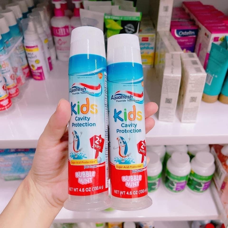 Kem đánh răng Aquafresh kids cativity protection buble mint cho bé trên 2 tuổi - ống 130g