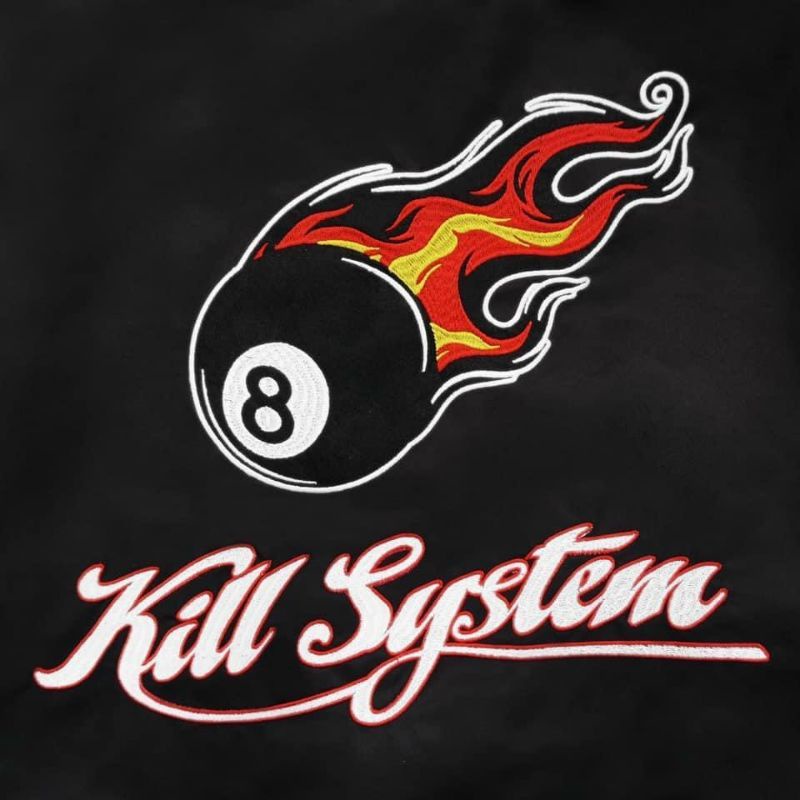 Áo khoác Dù Unisex Bomber Bóng Chày 8 Lửa In Sói Kill System -Gió Thu Đông Kiểu Nam Nữ Couple Rẻ Đẹp