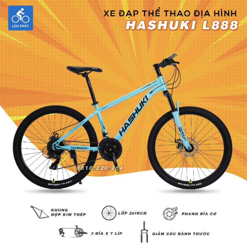 Xe Đạp Thể Thao Địa Hình HASHUKI Thương Hiệu Nhật - Hot Nhất 2022 vành 26inch
