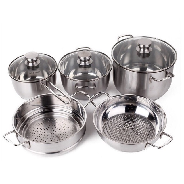 Bộ nồi inox five star bảo hành 5 năm