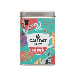 Trà ô long Kim Tuyên Cầu Đất hộp thiếc 100g