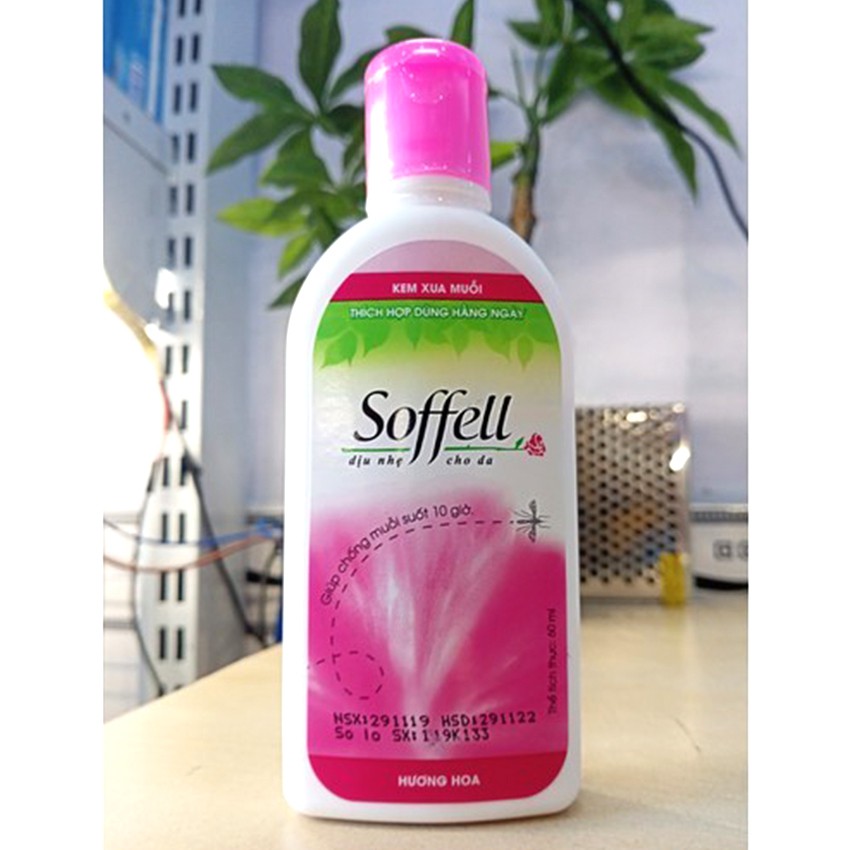 Kem Xua Muỗi Soffell 60ml (Hương hoa) Kem Chống Muỗi hương dịu nhẹ, không nhờn rít - cvspharmacy