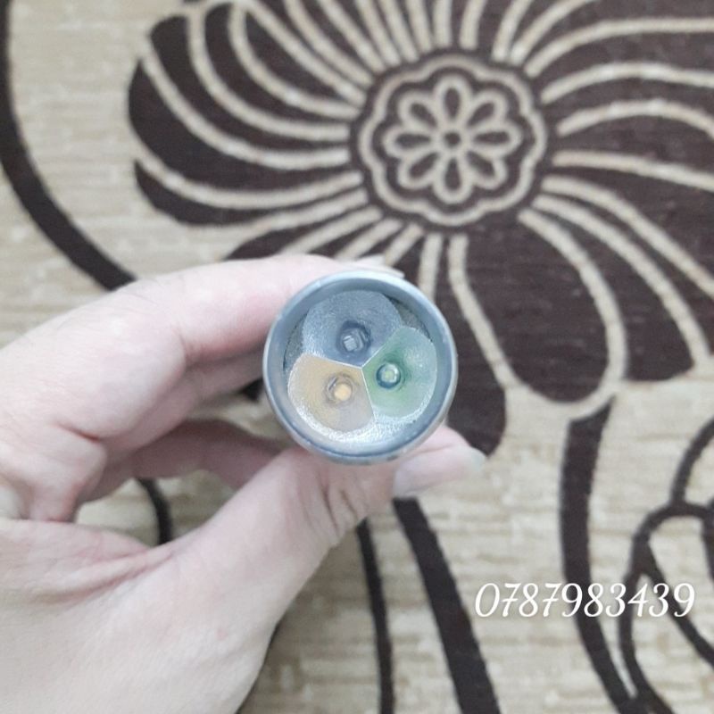 Đèn Pin Soi Đá 3 Ánh Sáng Trắng - Vàng - Tím Có Đầu Thu Nhỏ