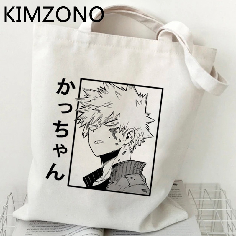 Túi xách mua sắm có thể gập lại in hình My Hero Academia Bakugo