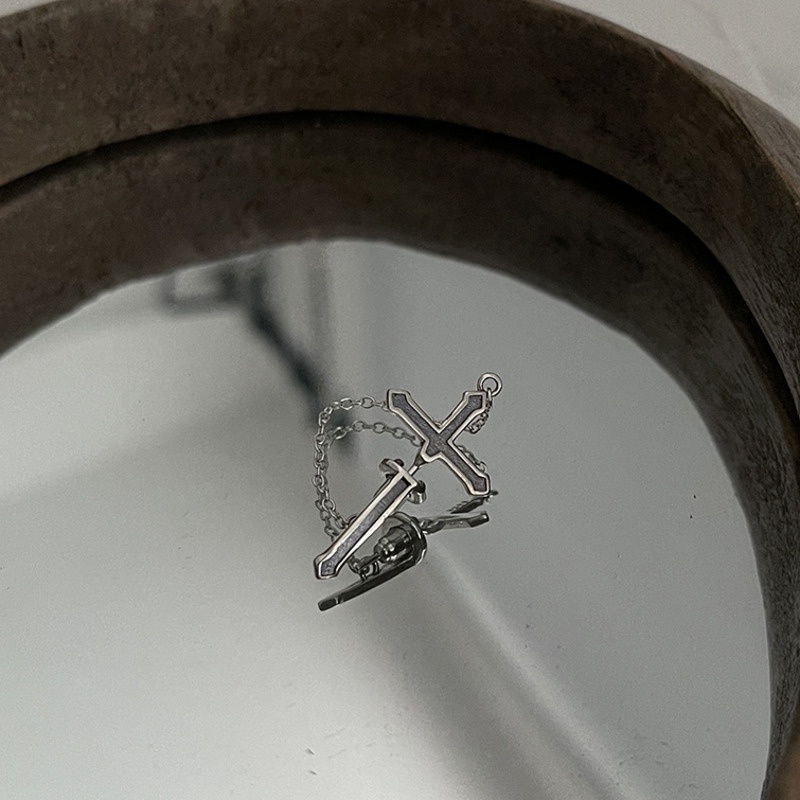 Hoa Tai Hình Thánh Giá Phong Cách hip hop Sành Điệu