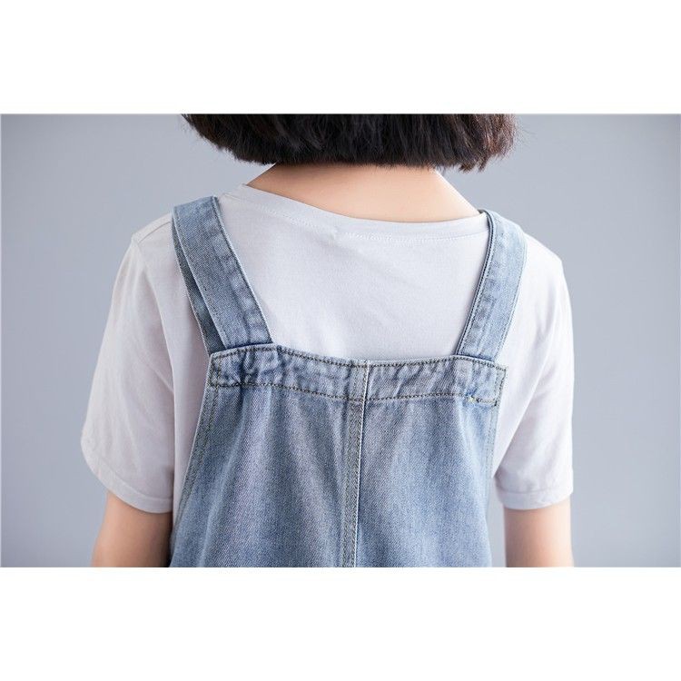 [ORDER] Quần yếm jean bigsize xanh phối túi ngực cá tính (fit đến 70kg) - Có ảnh thật | BigBuy360 - bigbuy360.vn