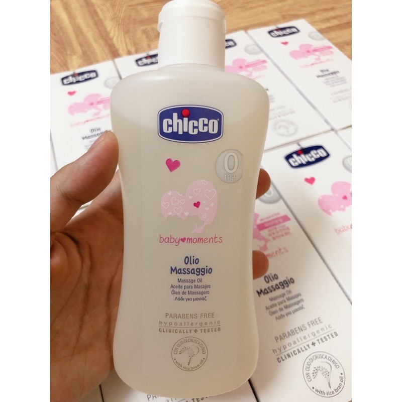 Dầu Mát-xa Chicco chiết xuất cám gạo 0M+ 200ml (CHECK DATE NHƯ HÌNH CUỐI Ạ)