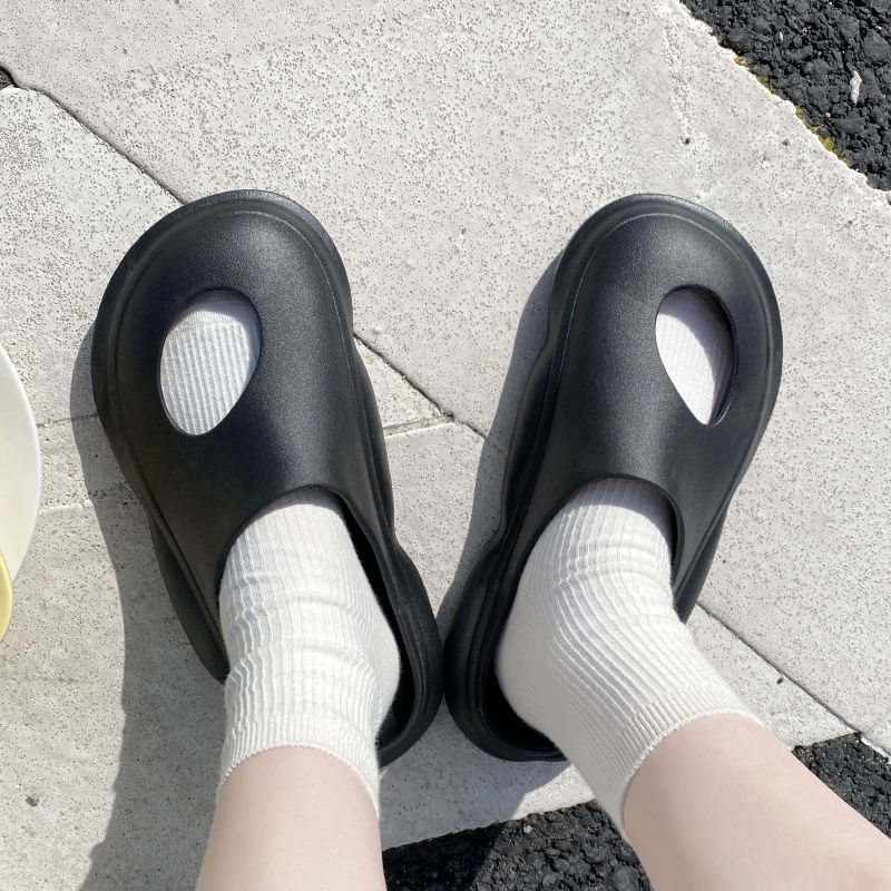 Dép Đế Dày Đục Lỗ Họa Tiết Trái Dừa Dễ Thương Cho Nữ