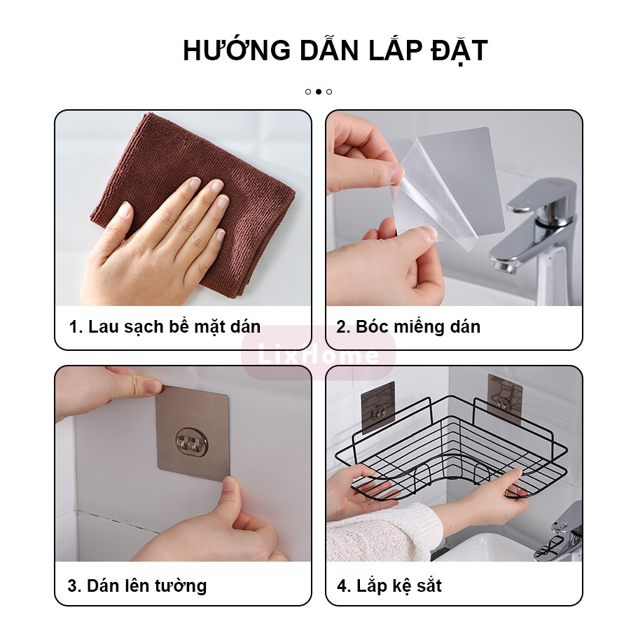 Kệ góc dán tường nhà tắm không cần khoan đục TACHI STORE kệ góc tường để đồ đa năng