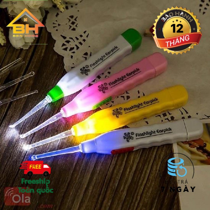 [SIÊU SALE] Combo 50 cái dụng cụ lấy ráy tay có đèn LED