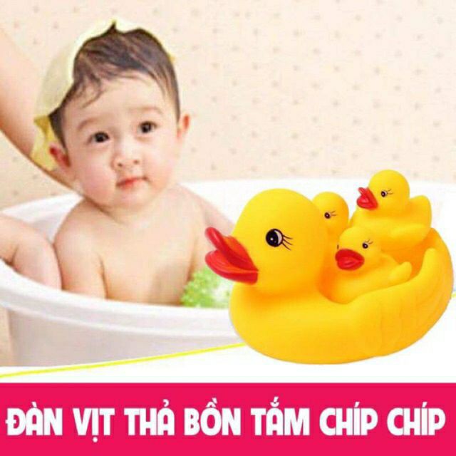 [Siêu Rẻ]_ Đàn Vịt Vàng Cho BÉ Kêu Chip Chip Gồm Vịt Mẹ và 3 con Vịt (SP000077) _Shop_Super_Sale