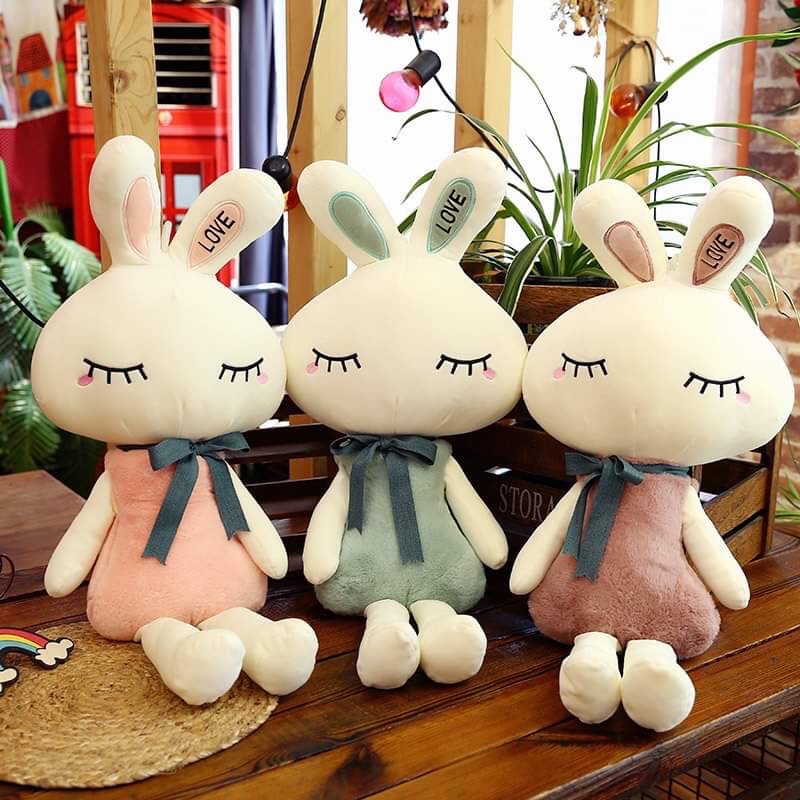 Thỏ nơ  Love 3 màu xinh xắn 50 cm